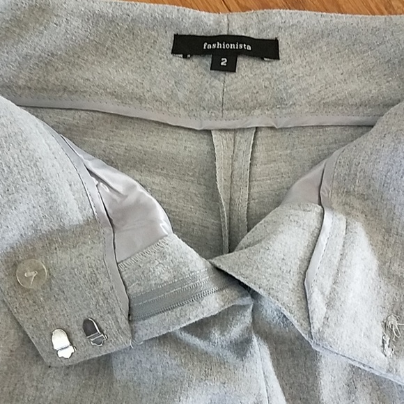 FASHIONISTA light gray extra-wide leg trouser size 2 - Picture 4 of 5